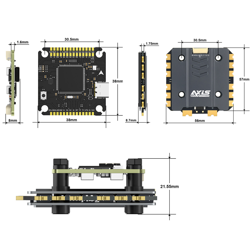 Axisflying Argus Pro ECO F722  - Drone Gimbal Controller บทวิจารณ์และราคา